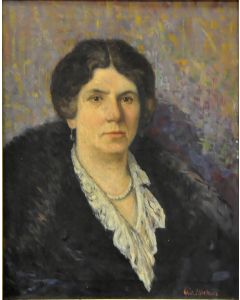 Giovanni Malesci, Ritratto di Teresa Cantoni, olio su tela, 59x47 cm, 1911