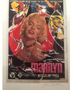 Mimmo Rotella, Marilyn, serigrafia e décollage, 45x32,5 cm, tratto dal libro "Bellezza eterna", 2005