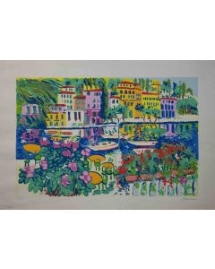 Athos Faccincani, Portofino, screen printing, 70x100 cm