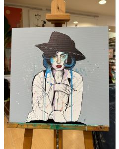 Sara Paglia, Lira, acrylic, watercolor and ink on canvas, 50x50 cm