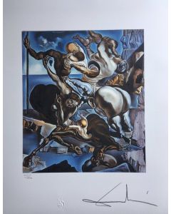 Salvador Dalì, Family of marsupial centaurs, litografia, 50x65 cm, 1988