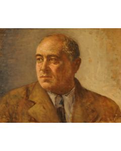 Giovanni Malesci, Portrait of the sculpture Giacomo Masella, oil on canvas, 49x39 cm