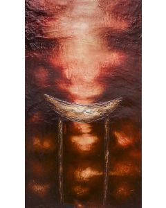 Enzo Rizzo, Trono 2, olio su tavola, 125x70 cm
