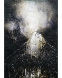 Enzo Rizzo, Terra celeste 3, olio su tavola, 50x35 cm
