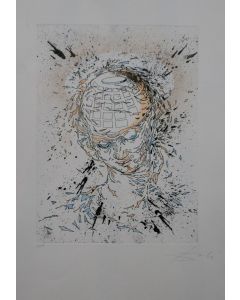 Salvador Dalì, Testa d'angelo, acquaforte acquatinta, 76x56 cm