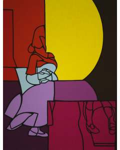 Valerio Adami, Senza titolo, serigrafia, 76x60 cm, 1975