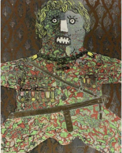 Enrico Baj, General, Mix technique on litoghraphy, 70x100 cm, 1972