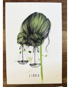 Sara Paglia, Libra, ink and watercolour on paper, 15.5x23 cm 