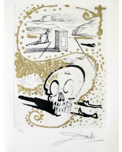 Salvador Dalì, Bonne fortune et fortune tratto da Les Amours Jaunes, incisione a puntasecca, 39,5x29 cm