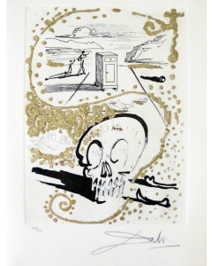 Salvador Dalì, Bonne fortune et fortune from Les Amours Jaunes, drypoint engraving, 39.5x29 cm