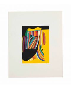 Alberto Burri, Senza titolo, serigrafia a colori su carta Fabriano Rosaspina, 43,3x35,3 cm, 1976