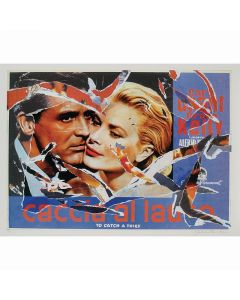 Mimmo Rotella, Caccia al ladro, seridécollage, 100x70 cm