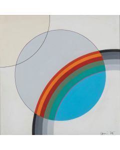 Eugenio Carmi, Segnale, acrilico su cartone, 24x24 cm, 1976