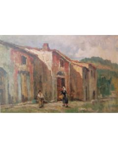 Giuseppe Comparini, Farmhouse, oil on canvas, 60x40 cm, 1972