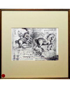 Giancarlo Prandelli, Movement of the Horse, Pencil and Ink on Cardboard, 28,5x42cm