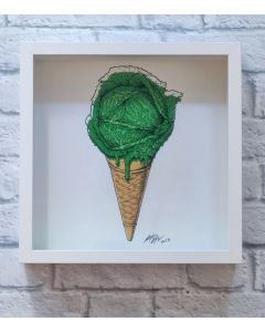 Loris Dogana, Cabbage, in vitro graphic, 27x27x6 cm