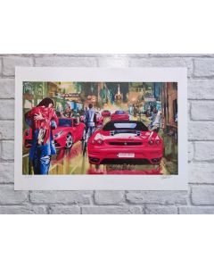 Pisati da Milano, Chapeau Ferrari, stampa, 32x45 cm 