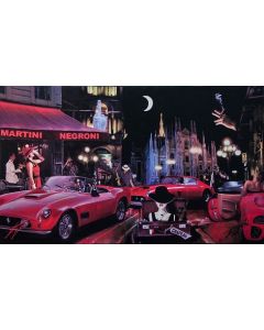 Pisati da Milano, Chapeau Milano e Ferrari, retouché, 100x60 cm