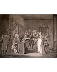 William Hogarth, The denunciation, etching, 48x63 cm