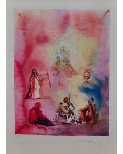 Salvador Dalì, Arabian nights, litografia, 70x50 cm