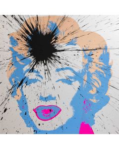Julian T, Marilyn, acrilico su serigrafia, 91x91 cm, 2015