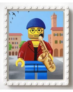 STAMPA LEGO BOLCATO  Van Gogh - Autoritratto con cappello - Galleria Arte  Contemporanea