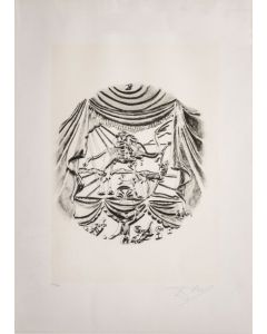 Salvador Dalì, La Recitazione, da la serie Le Arti, seri-litografia, 70x50 cm