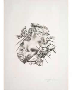 Salvador Dalì, The Sculpture, from the series The Arts, lito-screen printing, 70x50 cm