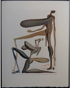 Salvador Dalì, La Prodigalità, tratto da La Divina Commedia, Xilografia, 33x26,2 cm, 1960/63