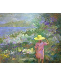 Daniela Penco, The little yellow hat, oil on canvas, 60x70 cm