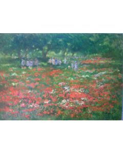 Daniela Penco, Poppies, oil on canvas, 50x70 cm