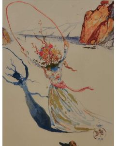 Salvador Dalì, Daphne I, lithography on Japan paper, 74,8x54,5 cm, from Retrospective II, 1979/80