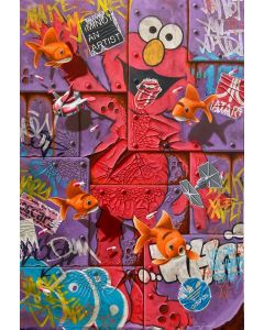 David Sommariva, Elmo is Back, acrilico su tavola, 50x70 cm
