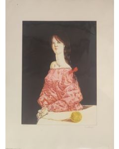 De Andreis, Young Girl, Lithography, 56x76 cm