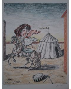  Giorgio De Chirico, Horse rider, color litography, 70x50 cm, 1969