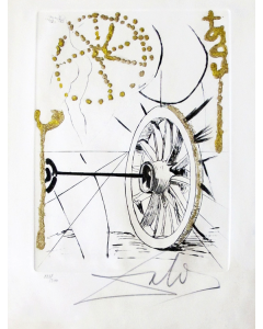 Salvador Dalì, Déclin tratto da Les Amours Jaunes, incisione a puntasecca, 39,5x29 cm