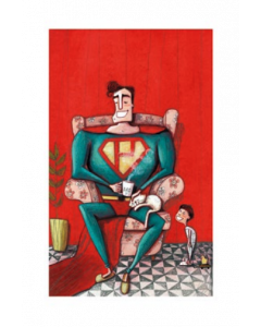 Giulia Del Mastio, Super Hero Dad, Graphic Fine Art, 30x45 cm