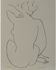 Henri Matisse, Nudo di schiena, litografia, 42.5x32 cm