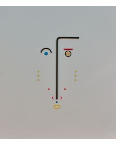 Bruno Budassi (Del Buda), Personaggio stellare, acrilico su tela, 80x70 cm