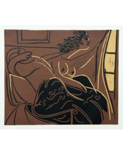 Pablo Picasso, Femmes regardant par la fenetre, Linocut, 27x32,5 cm