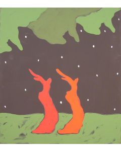 Tano Festa, Paesaggio Italiano, acrilico su tela, 80x70 cm,1985-86