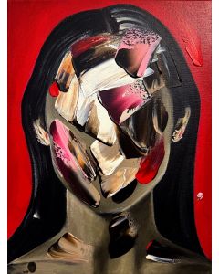 Will Paucar, Figure 8, acrilico su tela, 30x40 cm 2025