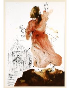 Salvador Dalì, Tu es Petrus, litografia, 50x39 cm, tratta da La Sacra Bibbia, 1967