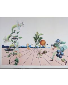 Salvador Dalì, Flordalì I, Colored Lithograph, 103x72,2 cm, 1981