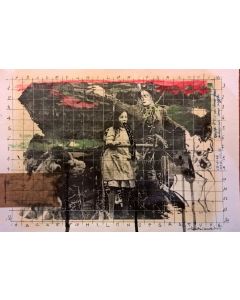 Enrico Pambianchi, Untitled, disegno e collage su carta, 25x36 cm, 2016