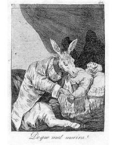 Francisco Goya, De que mal morirà?, etching and aquatint, 31x23 cm 