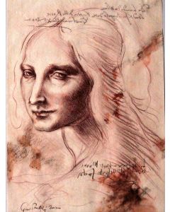 Giancarlo Prandelli, Studio per testa di donna, matita su carta, 29.5x20.5cm
