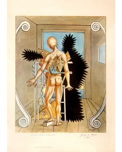 Giorgio De Chirico, Il rimorso di Oreste, poster firmato, 70x50 cm