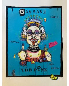 Yux, God save the Punk, Retouchè, 51x72 cm, 2023