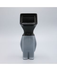 Fè, My Selfie. Homo Monitor (black - grey),  scultura in 3d verniciata a mano, h 23 cm